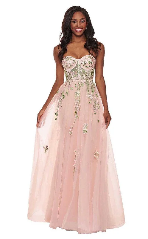 women's ruffle dressesRachel Allan Prom Strapless Long Formal Dress 6474