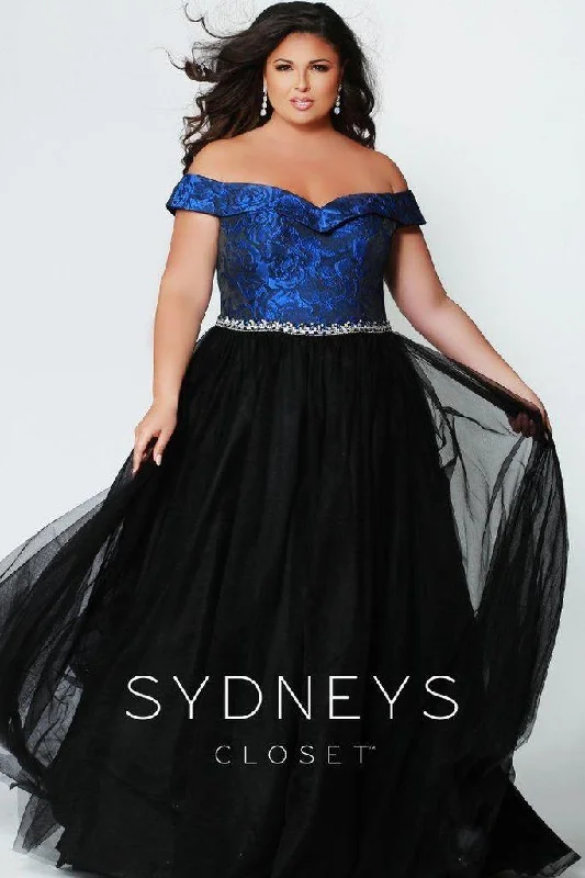 women's wrap dressesSydneys Closet Long Off The Shoulder Tulle Skirt Plus Size Formal Prom Dress