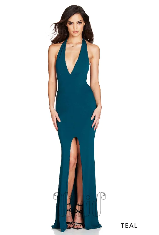 women's flowy dressesIllegal Halter Gown