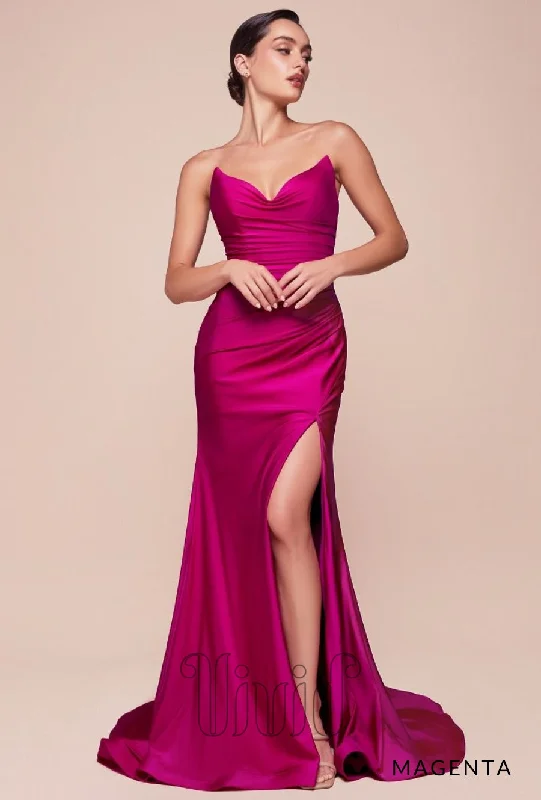 women's stretchy dressesKiara Strapless Gown