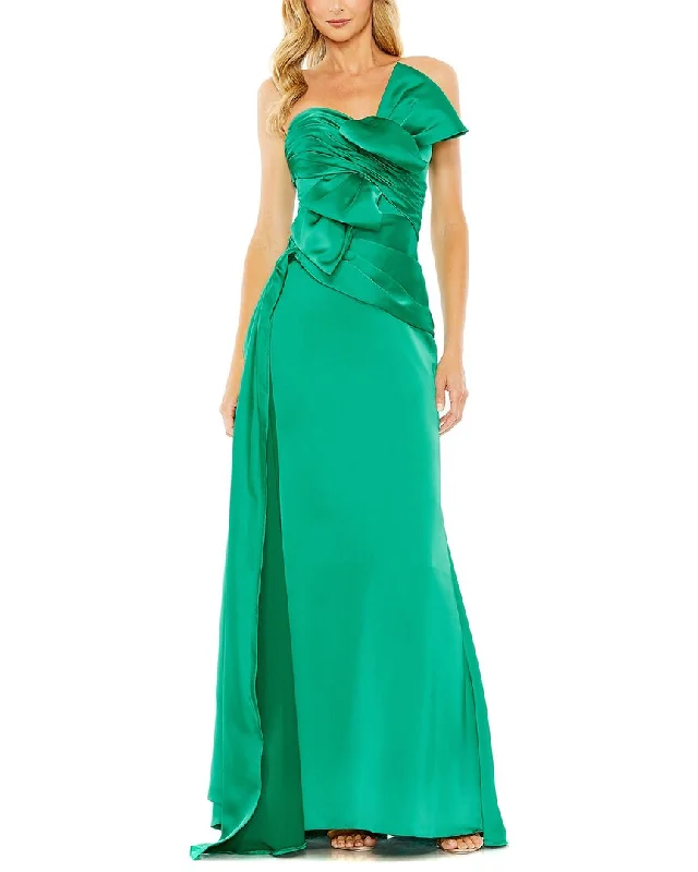 women's A-line dressesMac Duggal Strapless Bow Front Detailed Gown